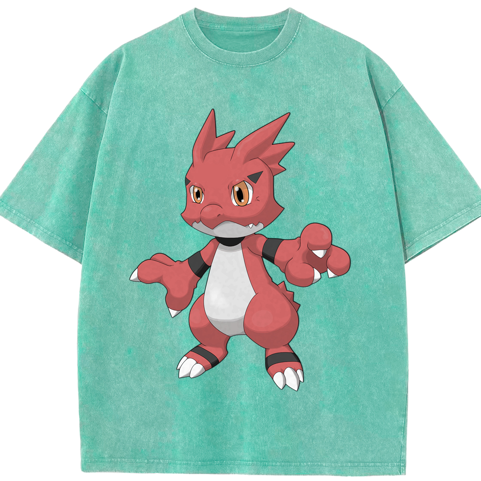 （画像用） Digimon デジタルモンスター/デジモン 綿100% ヴィンテージ風 半袖Tシャツ（フロントプリント）